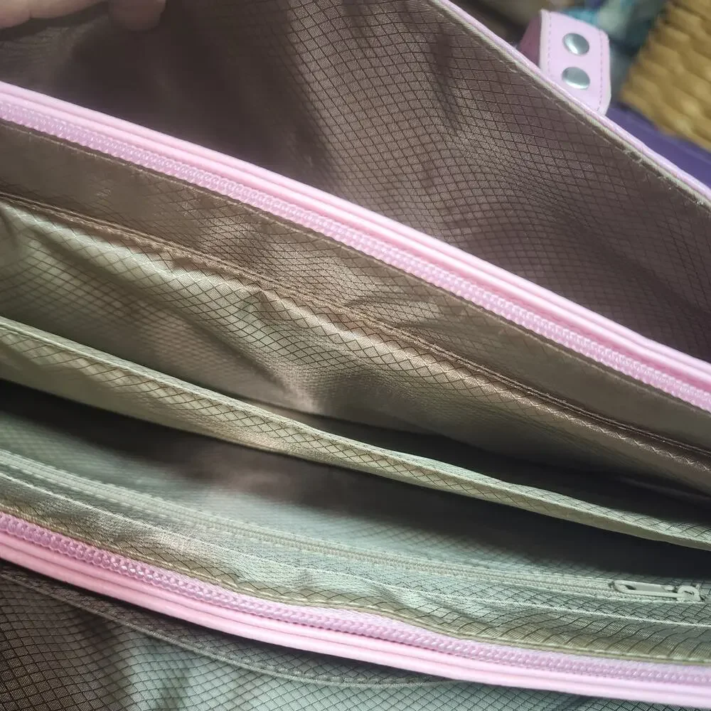 BUXTON EUC PINK XL MADISON LEATHER BUSINESS TOTE BAG
